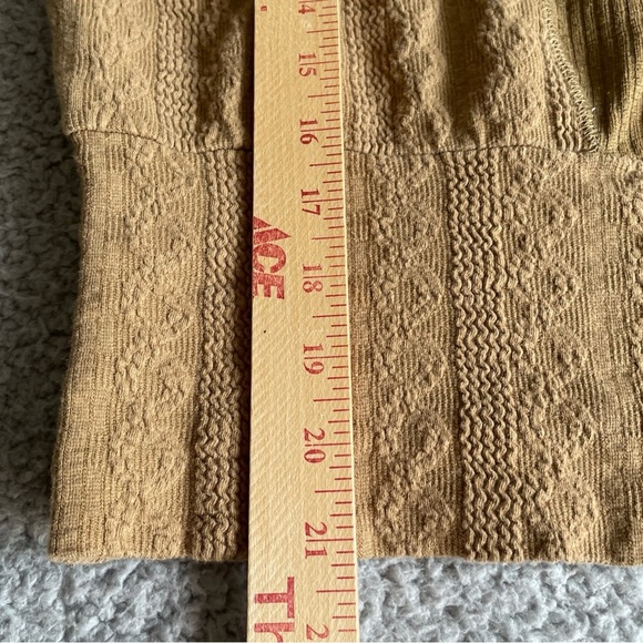 Free‎ People Movement M Brown  Ribbed Cropped Hoodie Thumbholes Athleisure Fairy - Picture 9 of 12